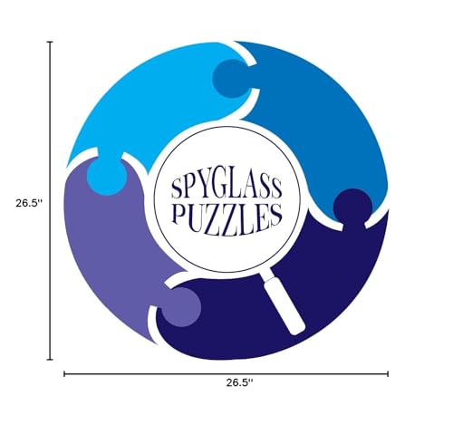 Jigsaw Puzzles for Adults 1000 Pieces Hard Puzzles for Adults and Kids - Unique Round Puzzle - Difficult Near Impossible Black and White Puzzles Fun Gear Puzzle by Spyglass Puzzles Spyglass Puzzles