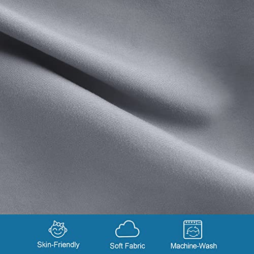 SPRINGSPIRIT Cot Sheets 30" x 75" x 9", 4 Piece Cot Sheet Set, Cot Size Fitted Sheets with Narrow Twin/Camp Bunk/Rvs Bunk/Guest Beds/Trifold Mattress, Grey SPRINGSPIRIT
