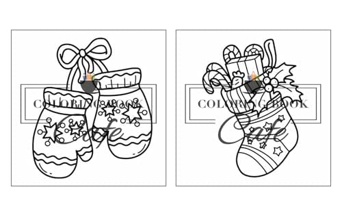 Cozy Christmas: Cute and Cozy Coloring Book for Adults & Teens Featuring Easy and Bold Christmas Designs WoodArtSupply