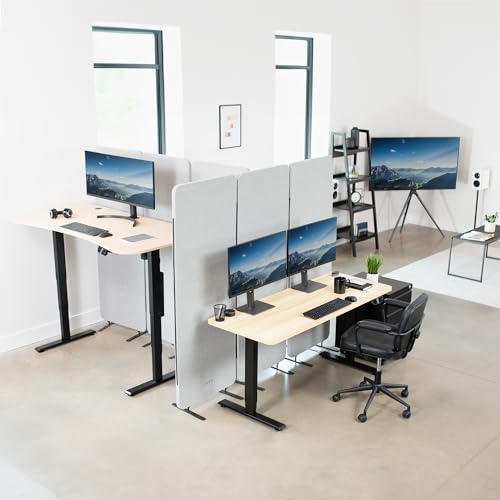 VIVO Electric Stand Up Desk Frame Workstation with Memory Touch Pad, Single Motor Ergonomic Standing Height Adjustable Base, White, DESK-V102EW VIVO