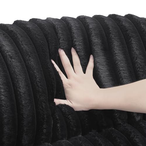 Lexicon Manual Glider Recliner Chair, Corduroy Manual Tab Pull Reclining Chair with Pillow Top Arms, Plush Cushions, Cozy Theater-Style Accent for Living Room/Bedroom, Easy Assembly, Black Lexicon