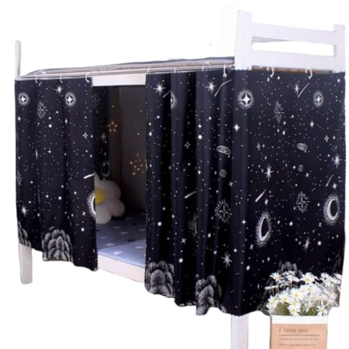 Dorm Bottom Bunk Bed Curtains Privacy Curtains 350g Dustproof Breathable Single Bed Blackout Curtains Panels Privacy Underbed Loft Bed Canopy Tent Curtain Shading Drapes for Dorm College Home 2 panels YMMMY ROSE