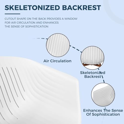 Grand patio 7-Piece Outdoor Dining Set with 6 Outdoor Modern Recycled Plastic Dining Chairs Rust Free Frame, Woodgrain Legs, Whale Modeling Design for Kitchen, Dining (Light Gray) Grand patio