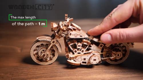 WOODEN.CITY Cruiser 3D Motorcycle Puzzle for Adults - Motorcycle Building Kit Adult - Wooden Model for Adults to Build - Build Your Own Motorcycle Kit - 3D Wooden Puzzle Model Motorcycle Kit to Build WOODEN.CITY