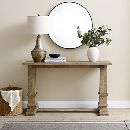 Crosley Furniture Joanna Modern Farmhouse Sofa Console Table for Hall, Entryway, Living Room, Accent Tables, Rustic Brown Crosley Furniture