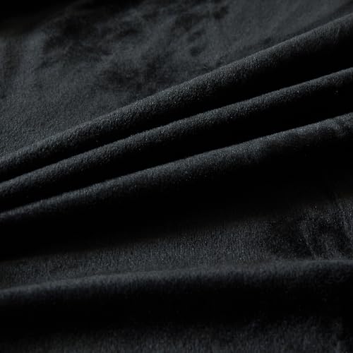 Besfunny Fluffy Faux Fur Black Comforter Cover Queen Set – Plush Fluffy Black Bedding 3-Piece Set (1 Duvet Cover + 2 Furry Pillow Shams) Cozy Bed Set Besfunny