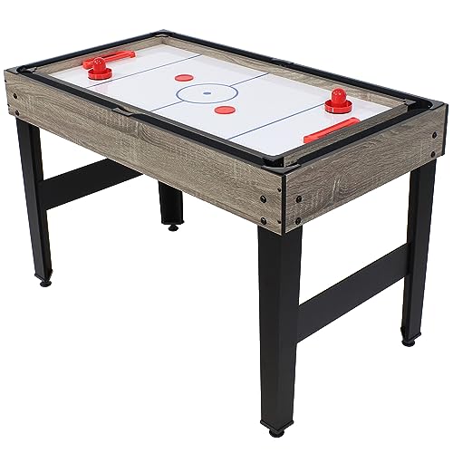 Sunnydaze 10-in-1 Game Table - Combination Multi-Game Table with Billiards, Push Hockey, Foosball, Ping Pong, and More - 49.5-Inch - Classic Wood Stain Sunnydaze