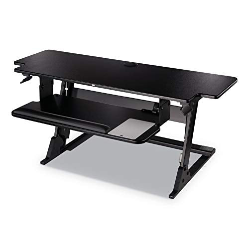 3M Precision Standing Desk, 42" X 23.2" X 6.2" to 20", Black 3M