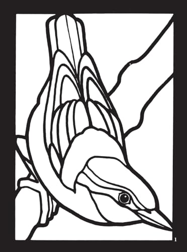 Birds Mini Stained Glass Coloring Book (Dover Little Activity Books: Animals) Dover Publications