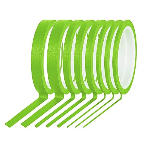 8Rolls Thin Painters Tape Total 176yards 1/8, 1/4, 1/2 inch Width Painter Tape Paint Tape masking Tape Pinstriping Tape, DIY Art TapeSmart Selection, 3" Large Core Easy to Work for Big Projects EDSRDRUS