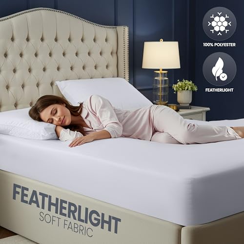 Utopia Bedding Waterproof 5-Sided Mattress Protector Full Size, Premium Breathable Mattress Cover, Fitted Style with Stretchable Pockets (White) Utopia Bedding