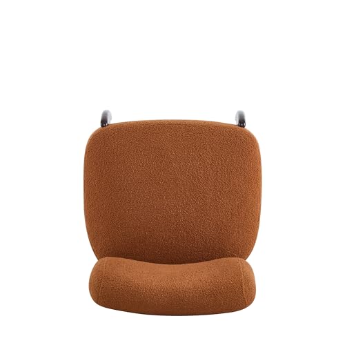 BTYJLEBE Accent Chair Modern Lounge Chair, Comfy Upholstered Reading Room Chair with Solid Wood Frame, Elegant Design for Living Room, Bedroom,Office(Orange) BTYJLEBE