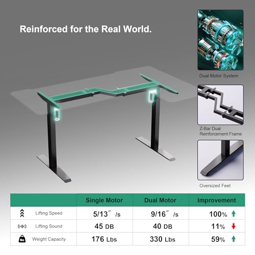 JWX L Shaped Standing Desk 63"x43", Dual Motor Height Adjustable Desk with Reversible Corner Setup, Curved Desktop, Upper Shelf, Cable Tray, Cup Holder, Headphone Hook, Matte Black JWX