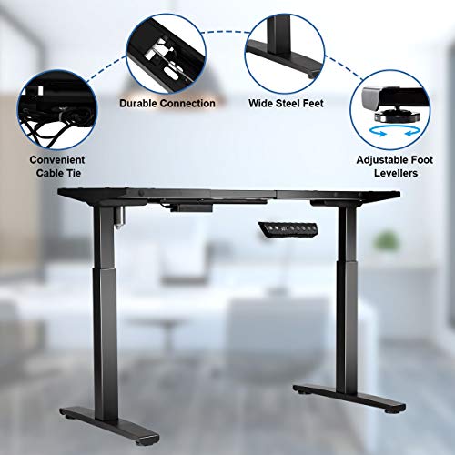 Tangkula Electric Standing Desk Frame, Height & Width Adjustable Motorized Sit Stand Desk Base, Ergonomic Single Motor Stand Up Workstation w/Memory Controller, Standing Desk Legs Tangkula