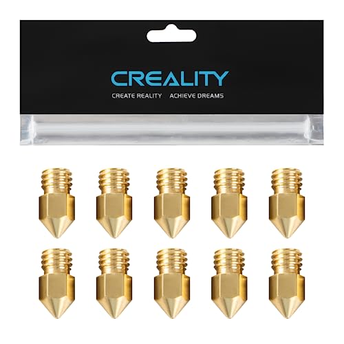 Creality Official Ender 3 0.4mm Nozzles 10 PCS, Brass 3D Printer Nozzles for Ender 3 V2/Ender 3 Pro/Ender 3 Max/Ender 5 Series and Sermoon D1 Creality