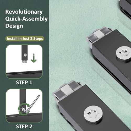 AirWire 12x8 FT Greenhouse for Outdoors, Quick Setup Polycarbonate Greenhouse with Roof Vent, Aluminum Large Walk-in Greenhouse for Outside Garden Backyard, Black AirWire