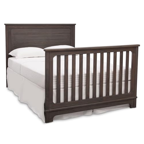 Delta Children Simmons Kids Slumbertime Monterey 4-in-1 Convertible Crib, Rustic Grey Delta Children