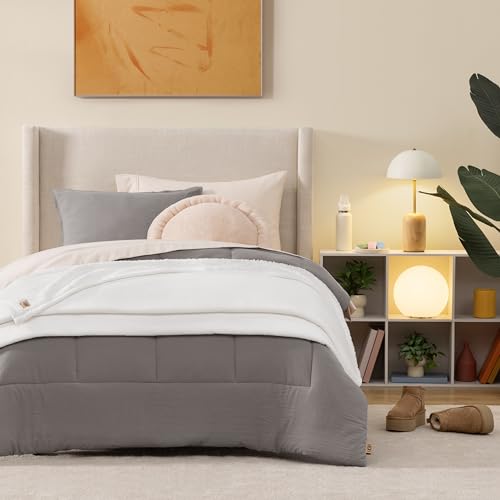 UGG Nita Twin Blanket, Luxury Soft Twin XL Warm Blanket for Bed or Extra Large Throw for Couch, Cozy Dorm Bedding, Bedroom Decor, 66-inch x 90-inch, White Snow UGG