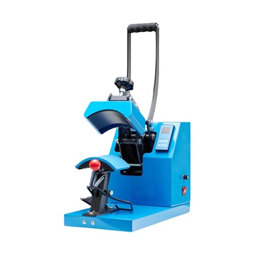 OLIXIS Hat Press Machine, Professional Hat Heat Press for Caps, 3.2"x5.5" PTFE-Coated Plate, LCD Display, 570°F Max Temp, Memory Mode OLIXIS
