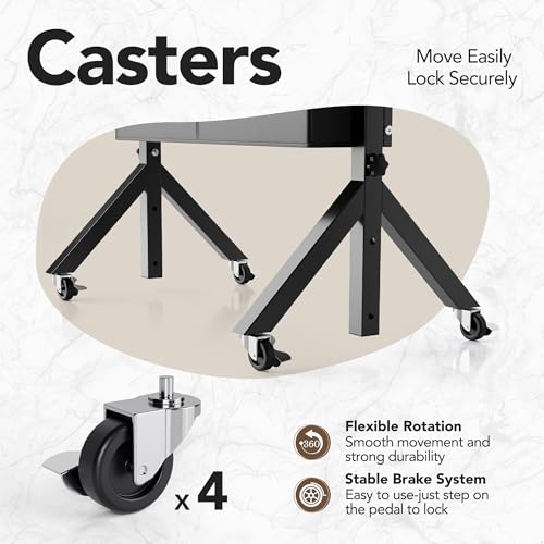 HUANUO Rolling Standing Desk Adjustable Height, Mobile Stand Up Desk for Walking Pad and Treadmill, Portable Computer Table with Wheels, 31.5"x15.75" Height 28.7"-46.1", Walnut HUANUO