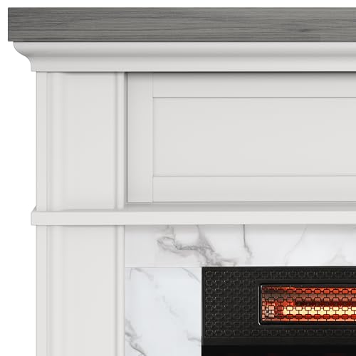 duraflame® Wall Mantel Electric Fireplace, Bright White Duraflame