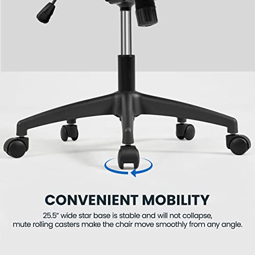 Yaheetech Ergonomic Office Chair, High Back Desk Chair with Headrest and Flip-up Armrest Lumbar Support for Home Office Meeting Room Study, Black Yaheetech