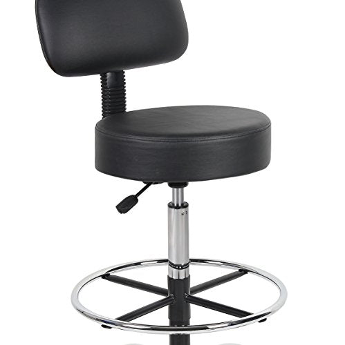 Boss Office Products Be Well Medical Spa Drafting Sool with Back in Black Boss Office Products