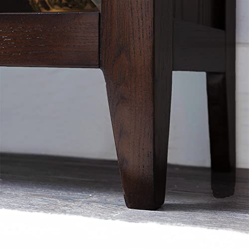 Leick Furniture Entryway Curio Cabinet with Interior Light, Chocolate Oak Leick Home