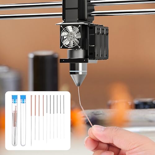 3D Printer Nozzle Cleaning Needles, 10 Sizes 3D Printer Cleaning Tools Kit Stainless Steel Nozzle Cleaning Needles 3D Printer Cleaner Accessories (Diameter 0.15/0.2/0.25/0.3/0.35/0.4/0.5/0.6/0.8/1 MM) Mozeat Lens