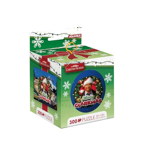 AQUARIUS Christmas Vacation 300 Piece Jigsaw Puzzle in Tin Globe (3.25 x 3.25) - Officially Licensed National Lampoon Merchandise & Collectibles - Puzzle 8 x 6 Inches AQUARIUS