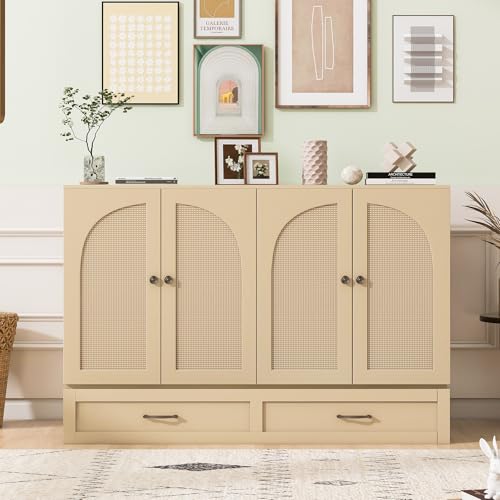 Merax Full Size Murphy Bed with Charging Station and Large Storage Drawer, Foldable Pull Out Murphy Chest Bed for Apartments, Bedrooms, Studio, No Spring Box Needed, Gold Merax