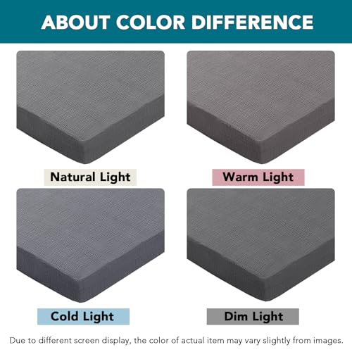 FantasDecor Full Futon Mattress Cover for Traditional Japanese Futon Mattress, Floor Mattress Cover with Zipper Sofa Bed Protector Machine Washable, Full Size, Grey FantasDecor