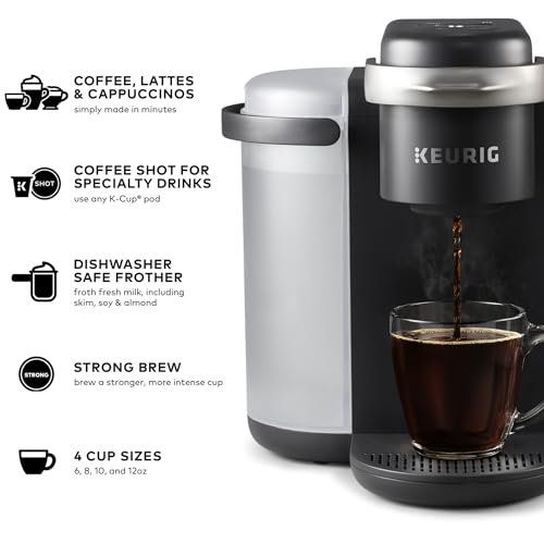 Keurig K-Cafe K-Duo Single Serve Coffee, Latte and Cappuccino Maker, Dark Charcoal Keurig