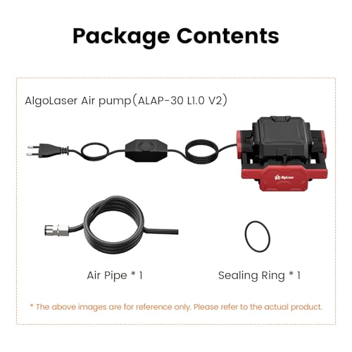 AlgoLaser Air Assist for Laser Engraver – Air Assist Pump Kit with Adjustable 30L/Min Airflow, Remove Smoke & Dust, Protect Laser Lens, Reduce Surface Temperature, Low Noise for Laser Engraving AlgoLaser