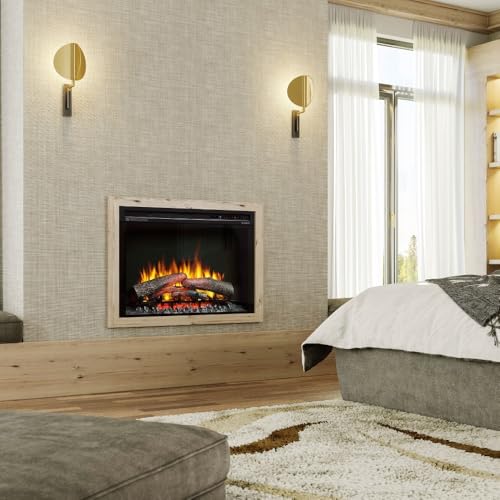 Dimplex 33 Inch Built-in Electric Fireplace - Multi-Fire XHD Firebox with Logs and Realistic Multi-Color Flames | Model: XHD33L DIMPLEX