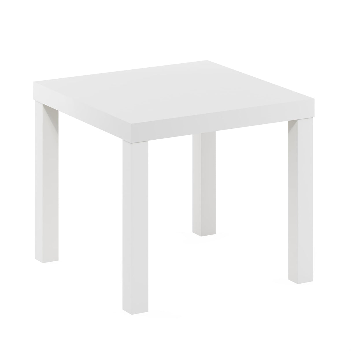 Furinno Classic Square Parsons Side End Table, 1-Pack, White Furinno