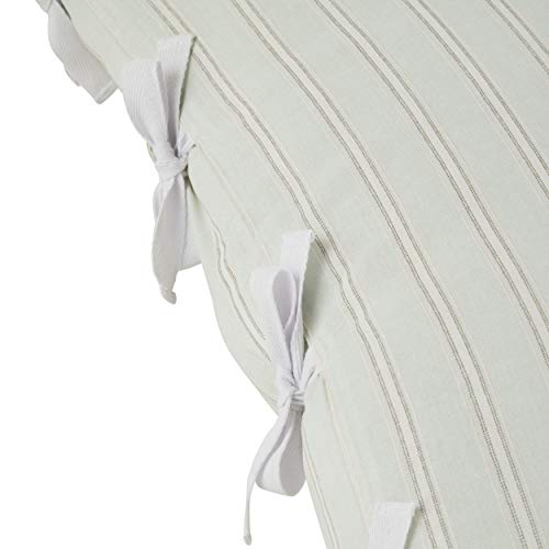 Laura Ashley Home - King Comforter Set, Reversible Cotton Bedding, Includes Matching Shams with Bonus Euro Shams & Throw Pillows (Madelynn Pastel Blue, King) Laura Ashley