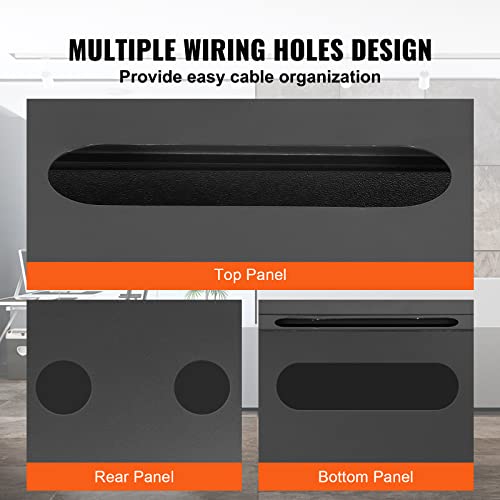 VEVOR 9U Wall Mount Network Server Cabinet, 15.5'' Deep, Server Rack Cabinet Enclosure, 200 lbs Max. Ground-Mounted Load Capacity, with Locking Glass Door Side Panels, for IT Equipment, A/V Devices VEVOR