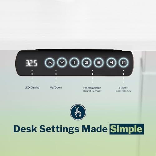 Vari ComfortEdge 80x60 L-Shape Electric Standing Desk – Height Adjustable Sit-Stand VariDesk for Corner Office with Reversible Left/Right Design + White Laminate Top/Slate Legs (Ships in 3 Boxes) Vari