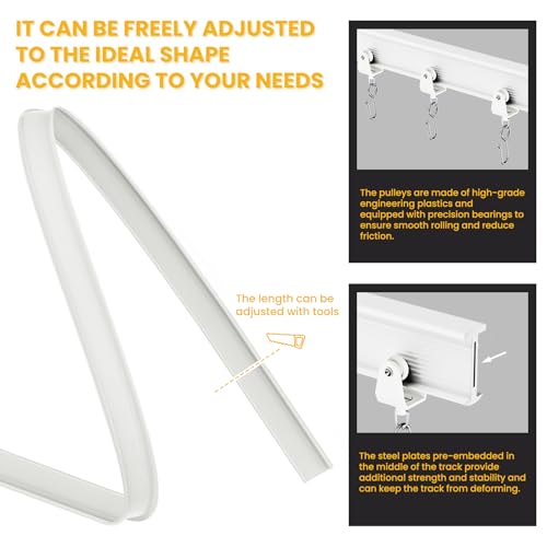 AJAZZ 100% Blackout Room Divider Curtains Screen Partitions, Blackout Sound Reducing Divider Room Panel for Doorway Glass Window Sliding Door Patio(Cream White, W100 x L84, 1 Pack) AJAZZ