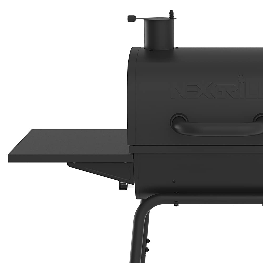 Nexgrill 17.5" Charcoal Barrel Grill with Side Shelf, Perfect for Outdoor Cooking & Grilling, BBQs, Camping, Patio, Garden, Backyard, Tailgating, Black, 810-0063 Nexgrill