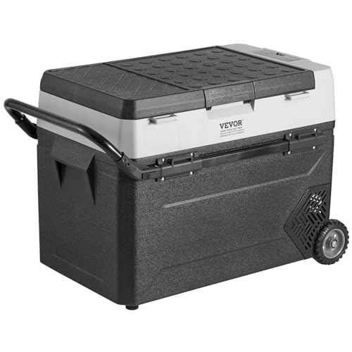 VEVOR J60 12 Volt Refrigerator Fridge, 60Liter(63.4qt) Single Zone Portable Freezer, -4℉-68℉ Adjustable Temperature, Compressor Cooler for Home, Outdoor, Camping, RV, Car, Black VEVOR