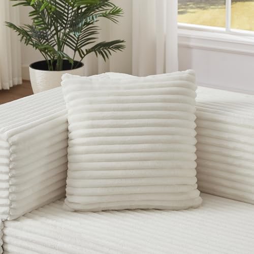 78-Inch Boneless Sofa in a Box, Foldable 2 Seat Foam Couches Corduroy Floor Cloud Loveseat Sofa with Wide Armrest and 2 Back Pillows, No Assembly Required ERYE
