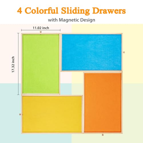 1500 Piece Puzzle Table with Drawers, 35''x26'' Adjustable Puzzle Tables for Adults and Children | 3-Tilting-Angle Portable Wooden Jigsaw Puzzle Board with Legs & Cover for Gift JoyPcsTable