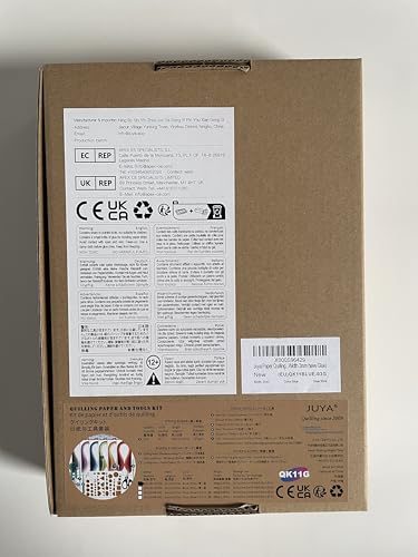 JUYA Paper Quilling Kits with 30 Colors 600 Strips and 8 Tools (Width:3mm with Glue, Blue Tools) JUYA