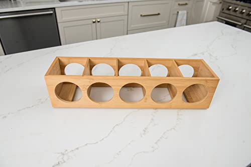 Lipper International 8305 Bamboo Wood Stackable 5-Bottle Wine Rack, 20-3/4" x 5-3/8" x 4-3/4" Lipper International