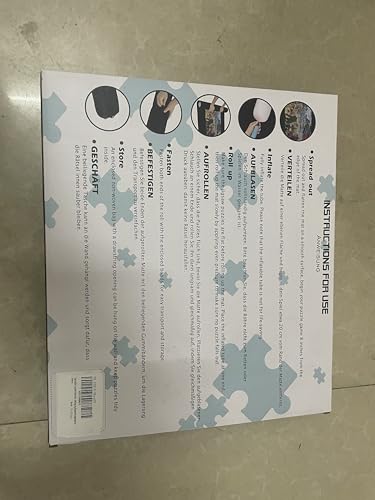 Sancallie Puzzle Mat Roll Jigsaw Storage Felt Mat, Jigroll Up to 1,500 Pieces with 4 Puzzle Trays, Material for Jigsaw Puzzle Player, Box with Drawstring Storage Bag Sancallie