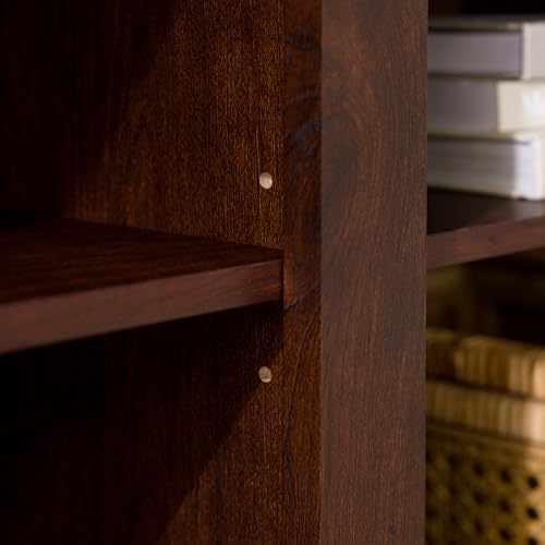 Walker Edison Wren Classic Brown TV Media Console Entertainment Center for 80 Inch Television with Storage Cubby, 70 Inch Walker Edison