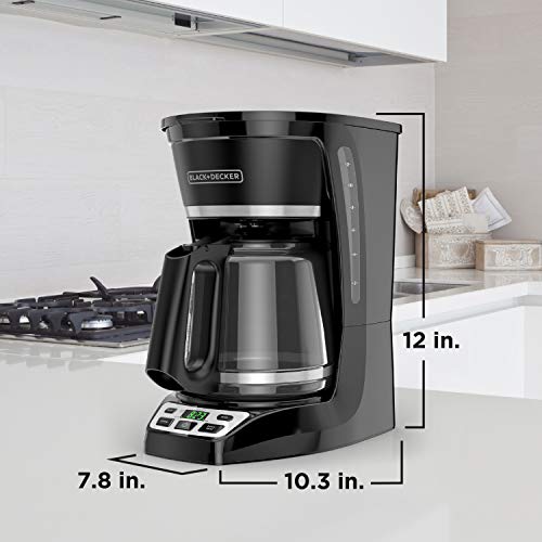 BLACK+DECKER 12-Cup* Programmable Coffeemaker, Black, CM1070B-3 BLACK+DECKER