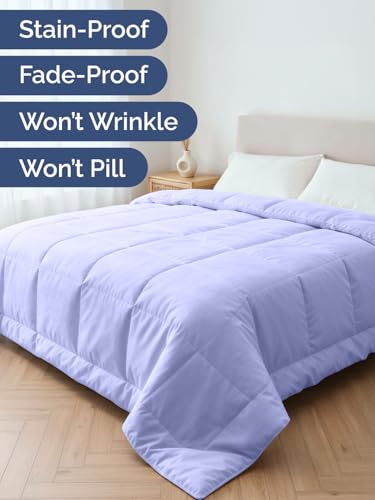 Twin Size, Lavender Alternative Down Comforter - Warm, Lightweight & Breathable Hotel Quality Bedding Set for Men, Women, Kids & Teens - All Season Oversized Cooling Microfiber Duvet Insert Comforter CGK Unlimited